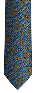 Tie Set - Floral - Blue/Yellow Ref: 6442
