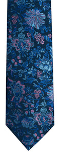 Tie Set - Floral - Navy/Blue Ref: 6411