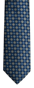 Tie Set - Square - Navy/Gold Ref: 6416