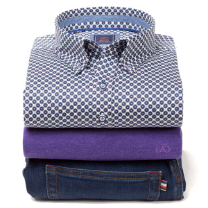 Nile Purple - seen here with Purple sweater and Sanchez Worn
