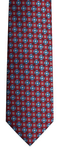 Tie Set - Square - Red/Blue Ref: 6418